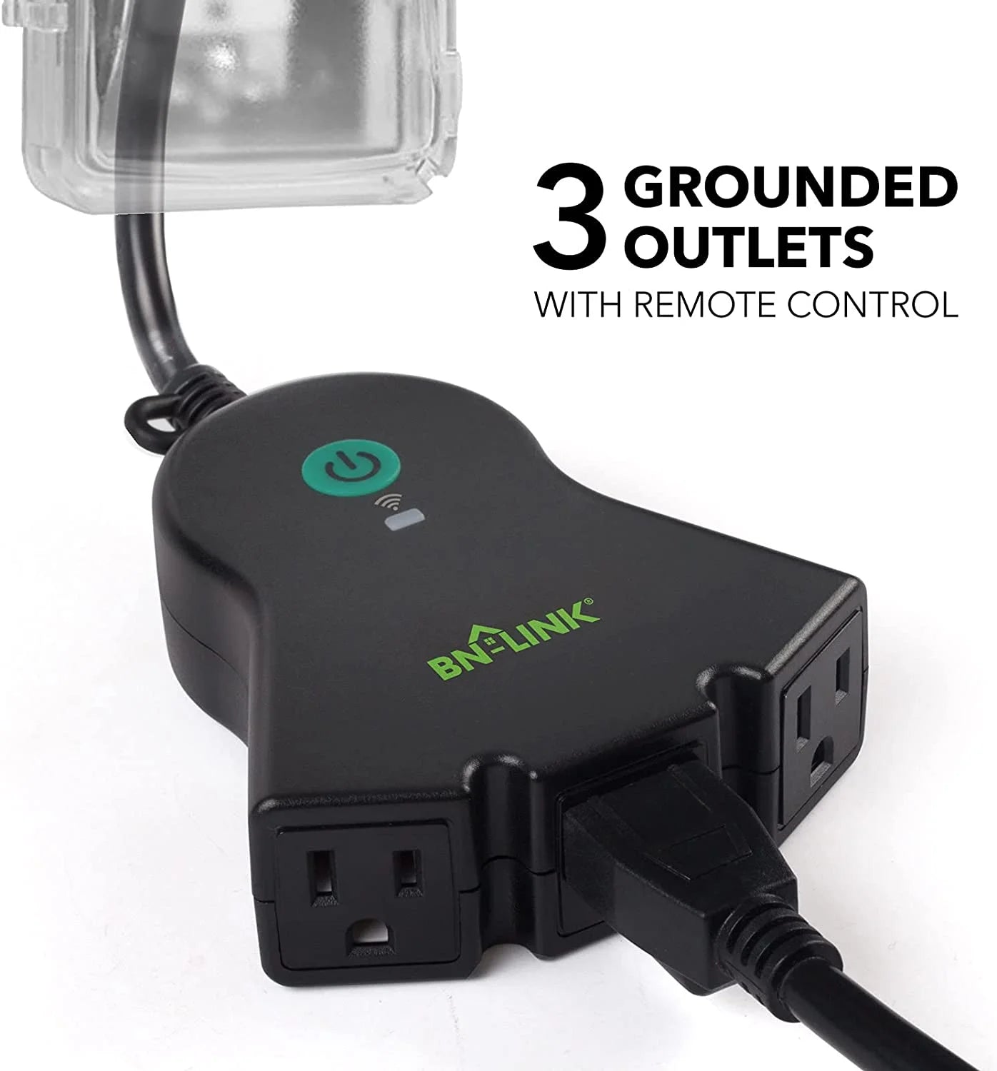 Smart Wifi Heavy Duty Outdoor Outlet, Timer and Countdown Function, No Hub Required for Outdoor Lights, Compatible with Alexa and Google Assistant, 2.4 Ghz Network Only