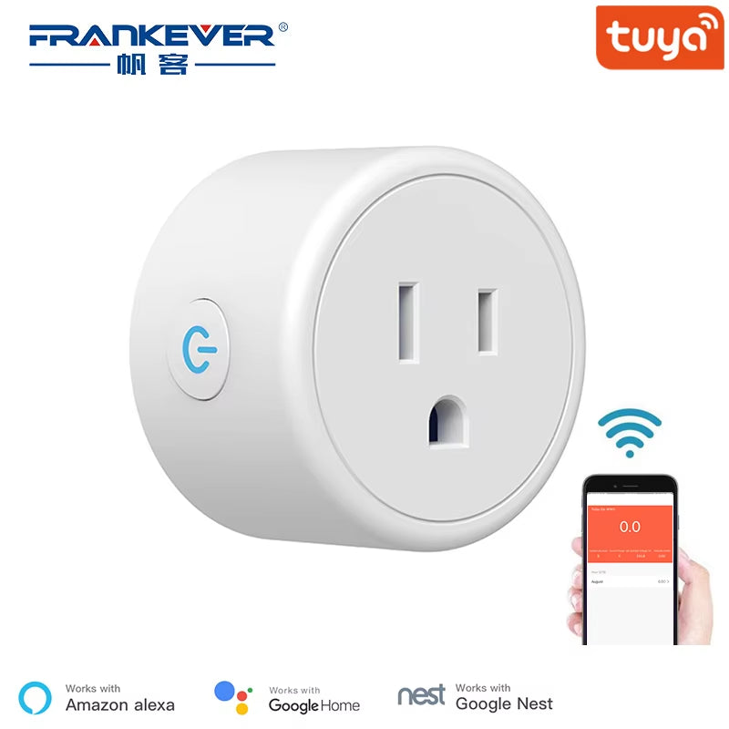 Mini US Wifi Smart Plug Surge Protector 110-230V Voice Control Timer Smart Socket Work with Alexa Google Home Tuya
