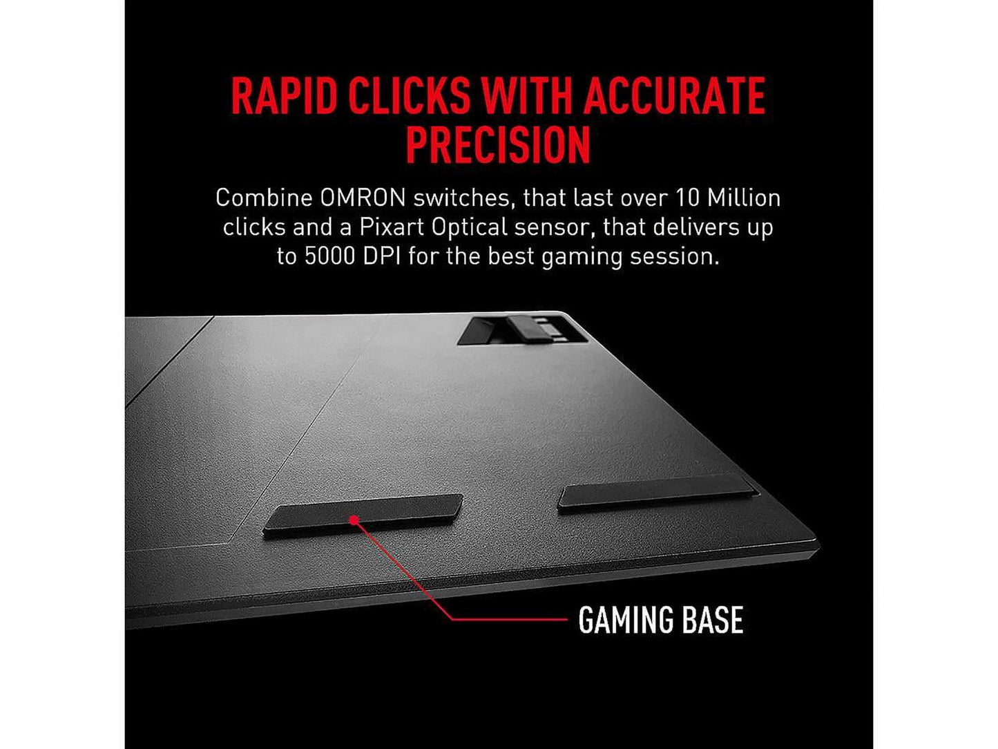 Vigor GK30 Gaming Keyboard & GM11 Gaming Mouse Combo - Mechanical Membrane Switches, 6-Zone RGB, Water Repellent & Splash-Proof, 5000 DPI - Black