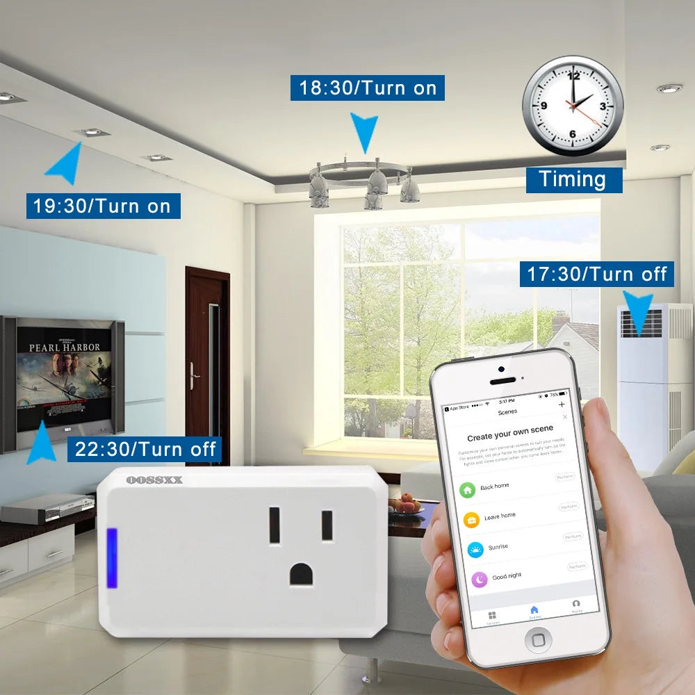 Smart Plug Combo (2-Pack) , Custom Scheduling, Voice Control, 2-Pack Mini Wifi Plugs - 10A, Voice Control, Timer, Etl/Fcc/Rohs Certified