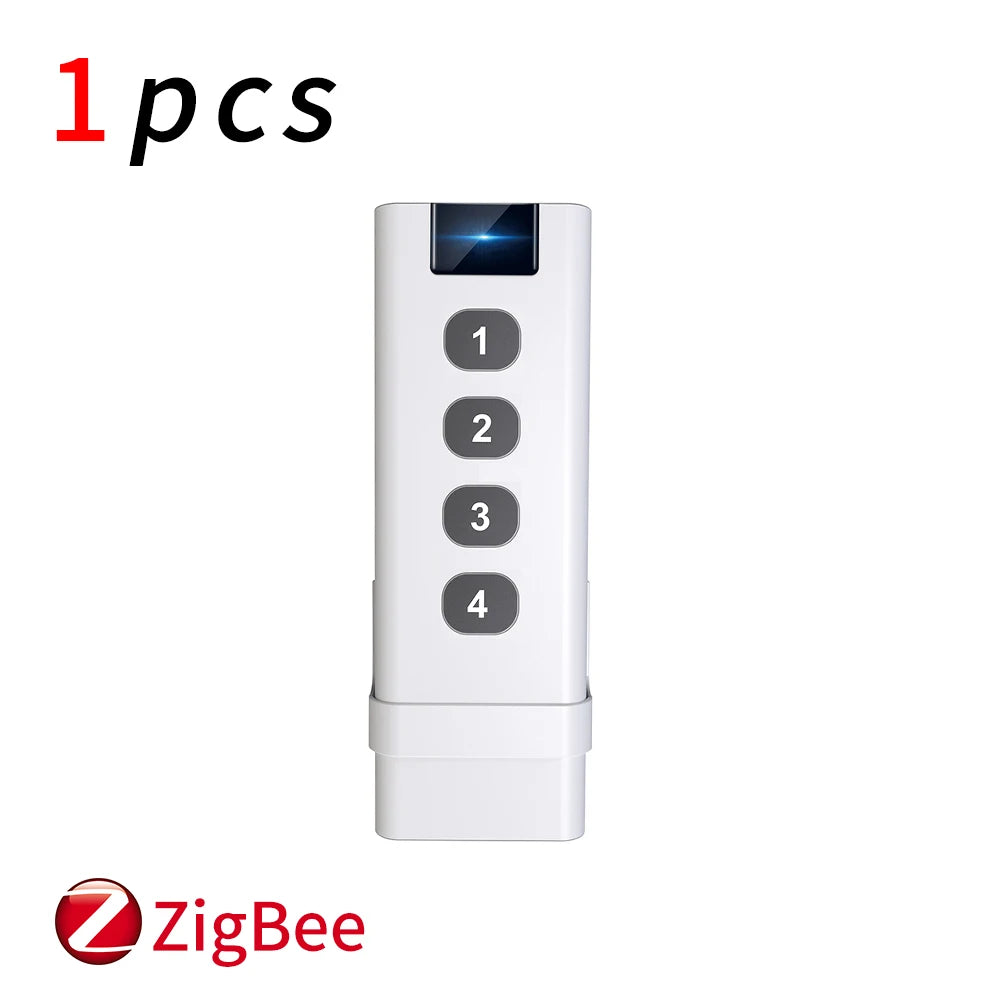 Tuya Smart Home Zigbee Remote Control 4 Channels Scene Switch Tuya Control Universal 4 Buttons Inteligente Smart Life Devices