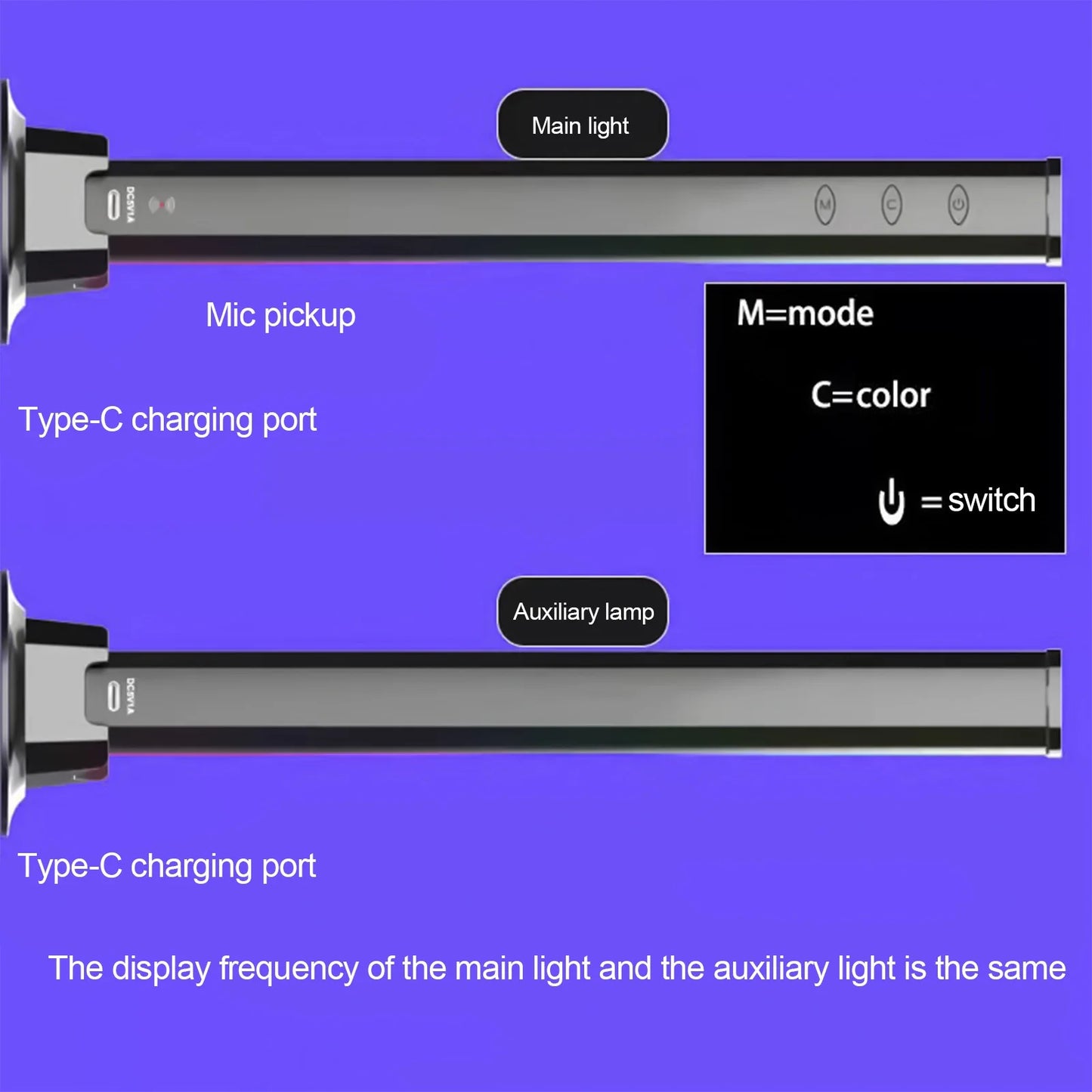 Dvkptbk Smart LED Light Bar,Gaming Lights Ambient Lighting, Bluetooth TV Backlights LED Play Light Bars with Rainbow Effect, USB Ambiance Light for Pc,Tv,Decor(2Pcs)