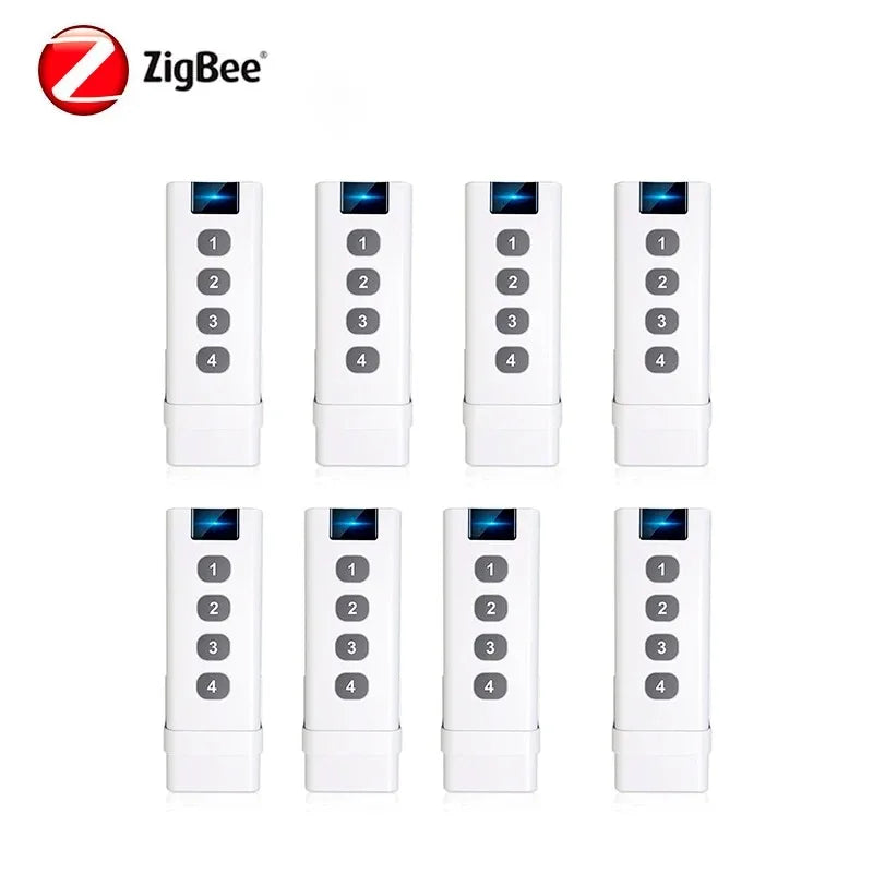 Tuya Smart Home Zigbee Remote Control 4 Channels Scene Switch Tuya Control Universal 4 Buttons Inteligente Smart Life Devices