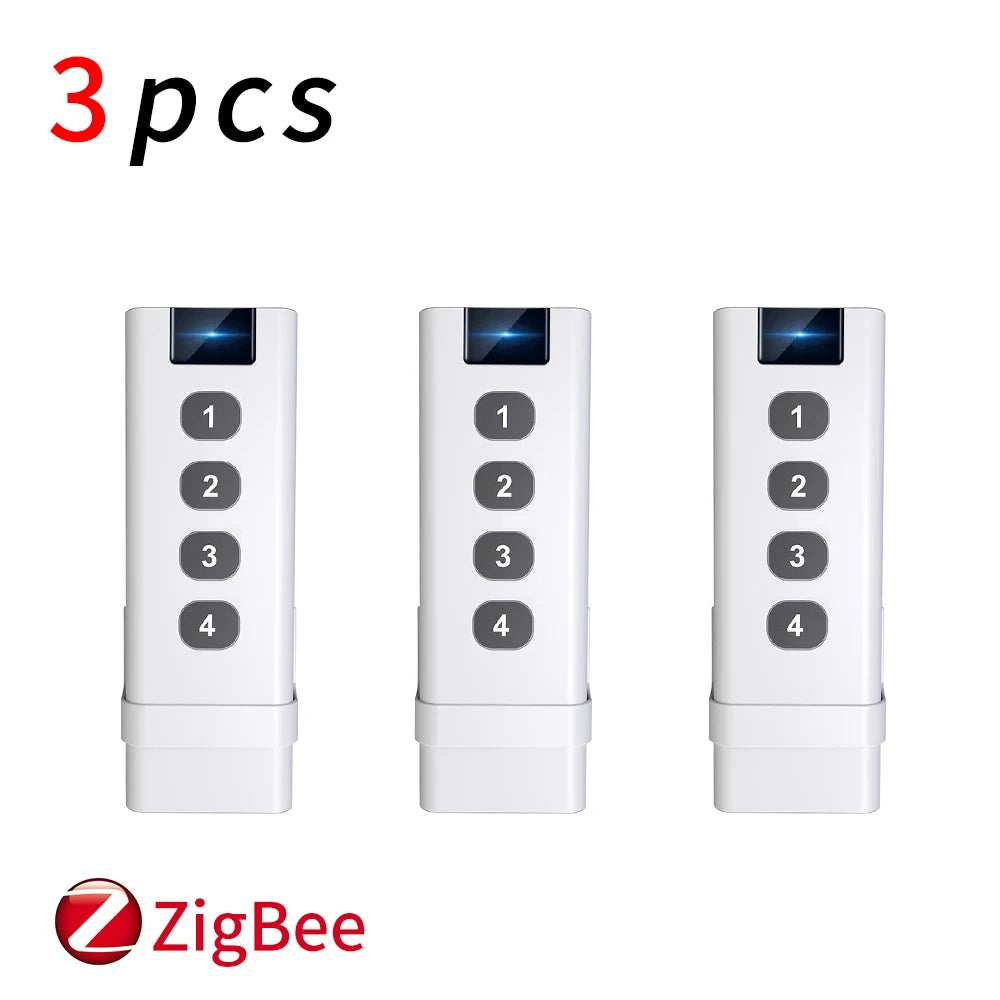 Tuya Smart Home Zigbee Remote Control 4 Channels Scene Switch Tuya Control Universal 4 Buttons Inteligente Smart Life Devices