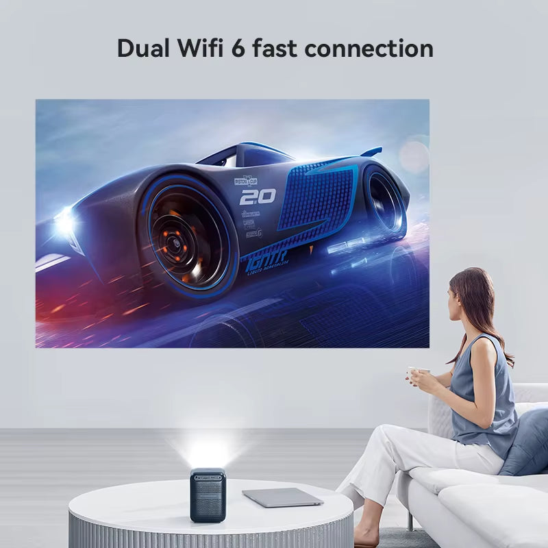 NEW T2 Max Projector 1080P Full Hd Android 9.0 Mini Wifi Auto Focus 450Ansi Portable Projector HIFI Sound Home Outdoor