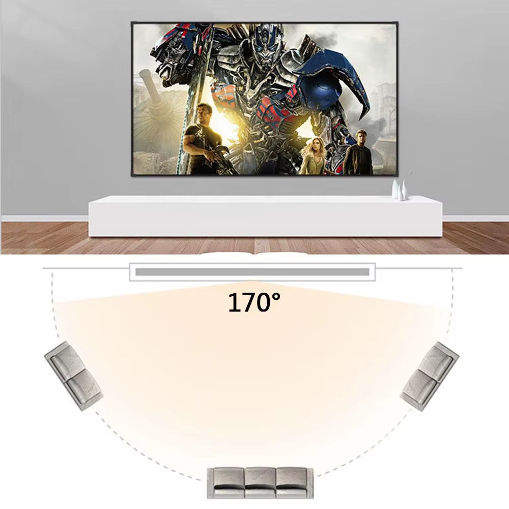 Projector Curtain Portable Projection Screen 100/120/150 Inch 16:9 Imaging Outdoor Movie Screen for Travel Home Theater 2023 New