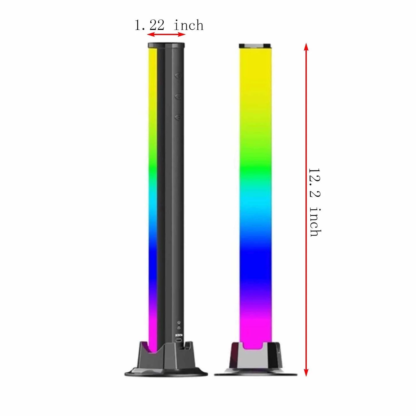 Dvkptbk Smart LED Light Bar,Gaming Lights Ambient Lighting, Bluetooth TV Backlights LED Play Light Bars with Rainbow Effect, USB Ambiance Light for Pc,Tv,Decor(2Pcs)