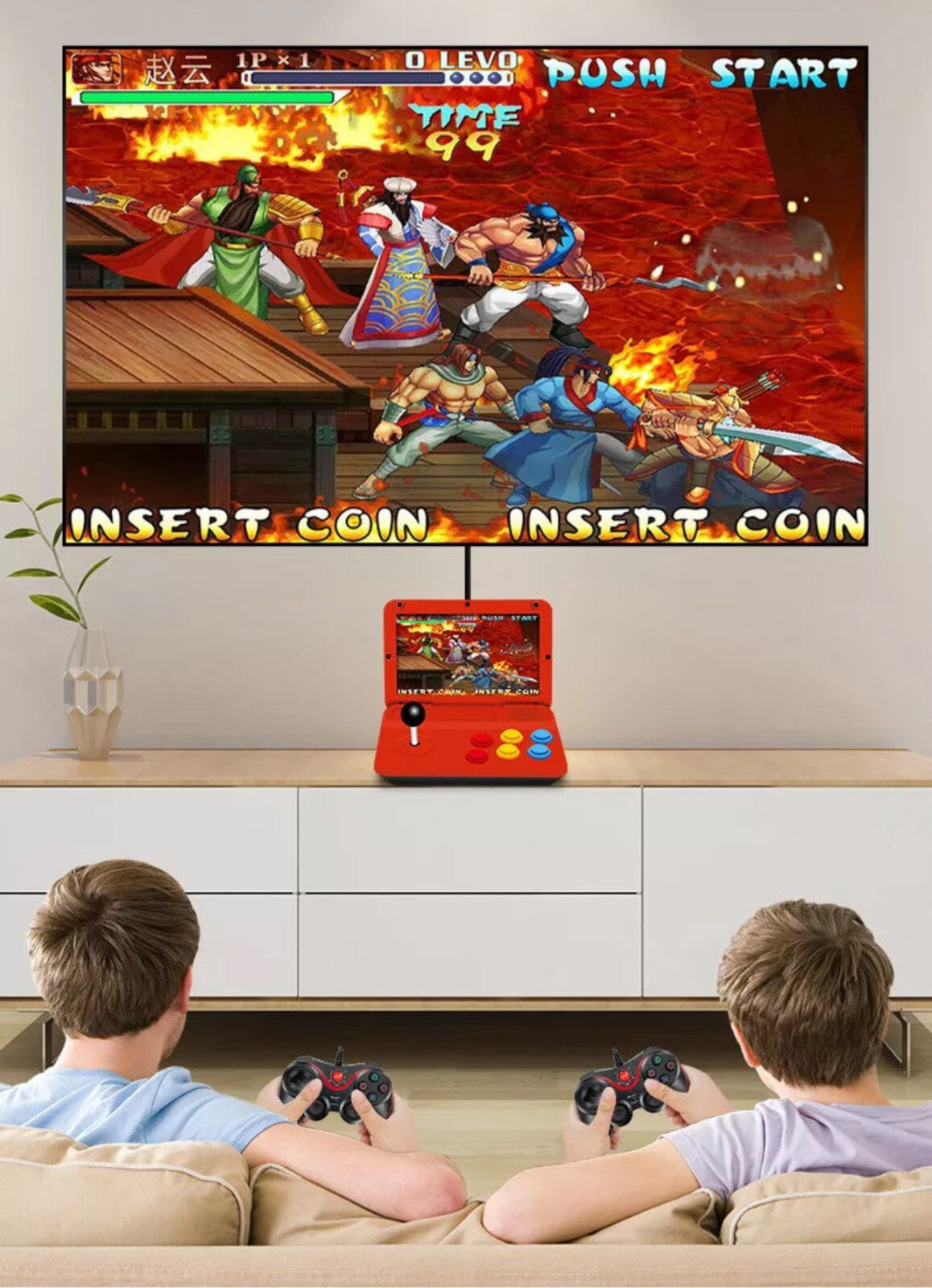 POWKIDDY A13 FLIP TOP PORTABLE ARCADE GAME CONSOLE 4000 (64GB) BOX STATION PLAY