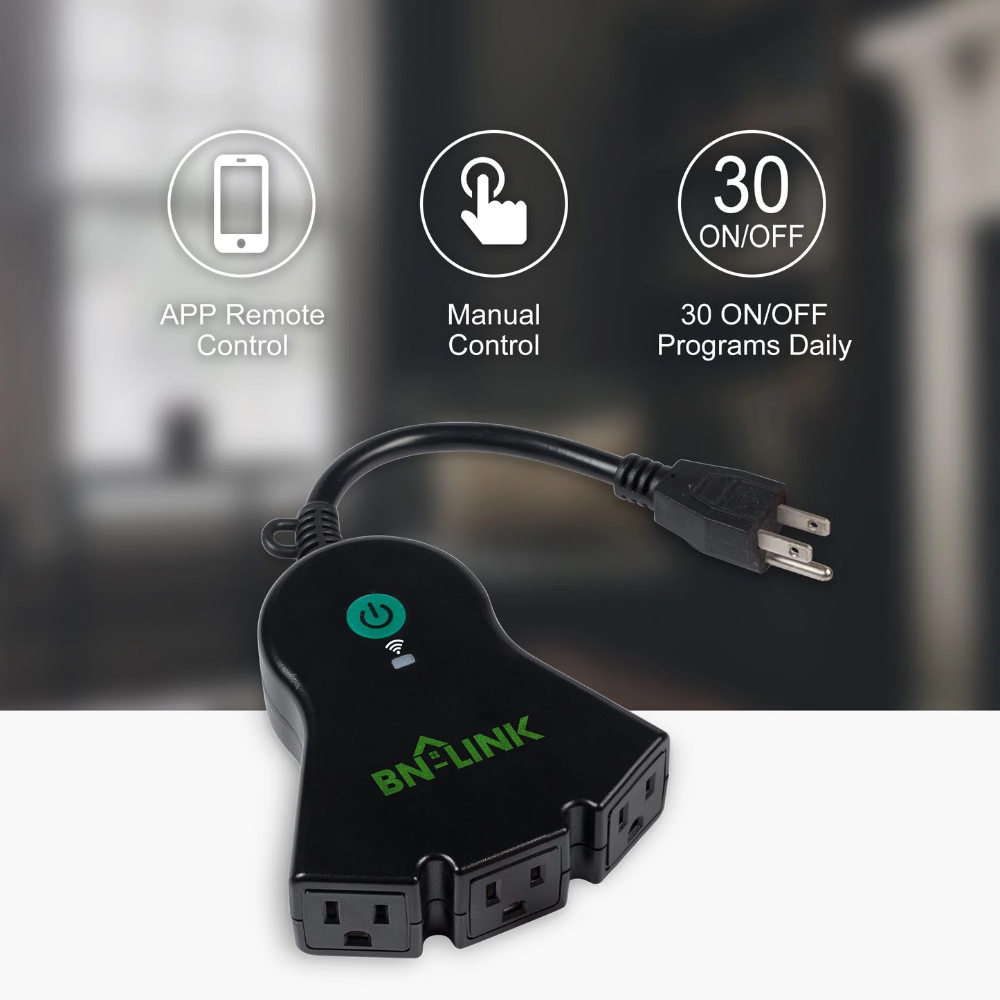 Smart Wifi Heavy Duty Outdoor Outlet, Timer and Countdown Function, No Hub Required for Outdoor Lights, Compatible with Alexa and Google Assistant, 2.4 Ghz Network Only
