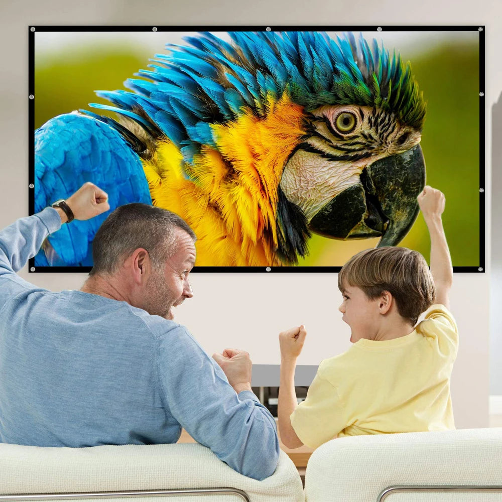 Projector Curtain Portable Projection Screen 100/120/150 Inch 16:9 Imaging Outdoor Movie Screen for Travel Home Theater 2023 New