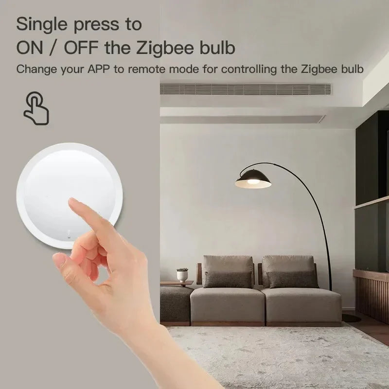 Tuya Zigbee Smart Knob Switch Wireless Scene Button Switch Rotary Dimmer Switch Home Automation Scenario Linkage Device for Z2M