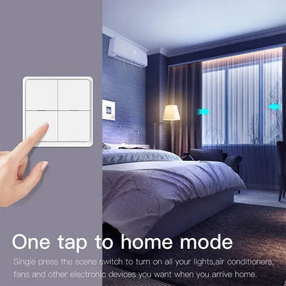 Zigbee 3.0 Tuya Smart Scene Switch Push Button 1/2/3/4 Gang 3 6 9 12 Scenes Automation Scenario Wireless Switch for Tuya Devices