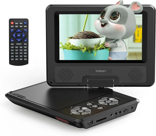 9.5" Portable DVD Player W/ 7.5'' HD, 5H Battery, Car Charger, 720P, Black