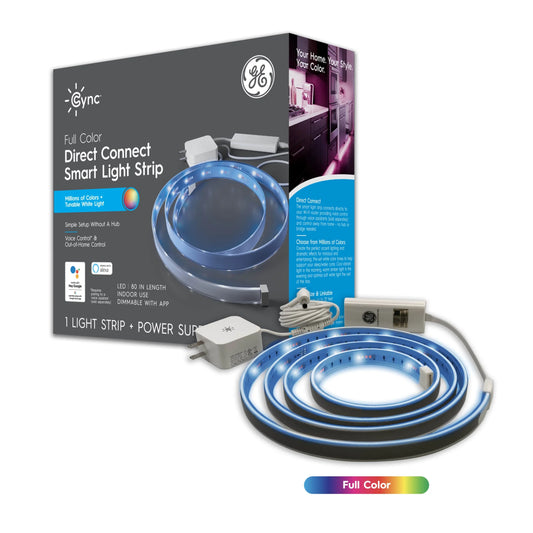 Cync Smart LED Light Strip, Color Changing, Bluetooth and Wi-Fi Enabled, 80-Inches