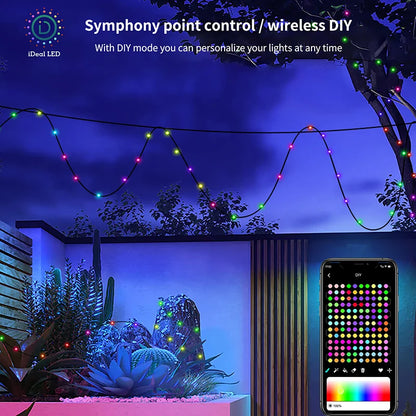 5M 10M 20M Fairy String Lights Dreamcolor USB LED RGB String Lights APP Smart Lights DIY Display Garland Wall Party Decoration
