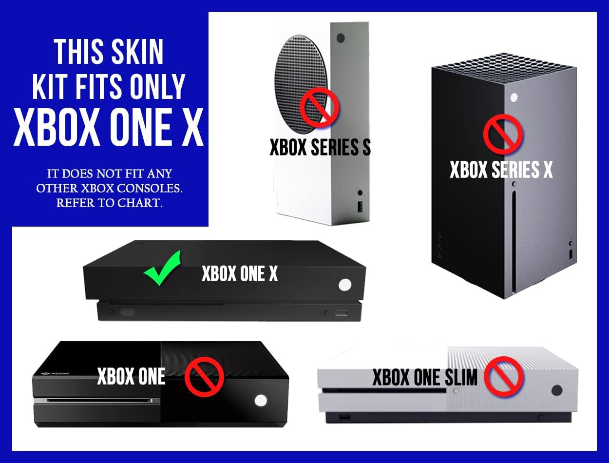 Bold Burgundy - Vinyl Decal Mod Skin Kit by  - Compatible with Microsoft Xbox One X (XB1X)