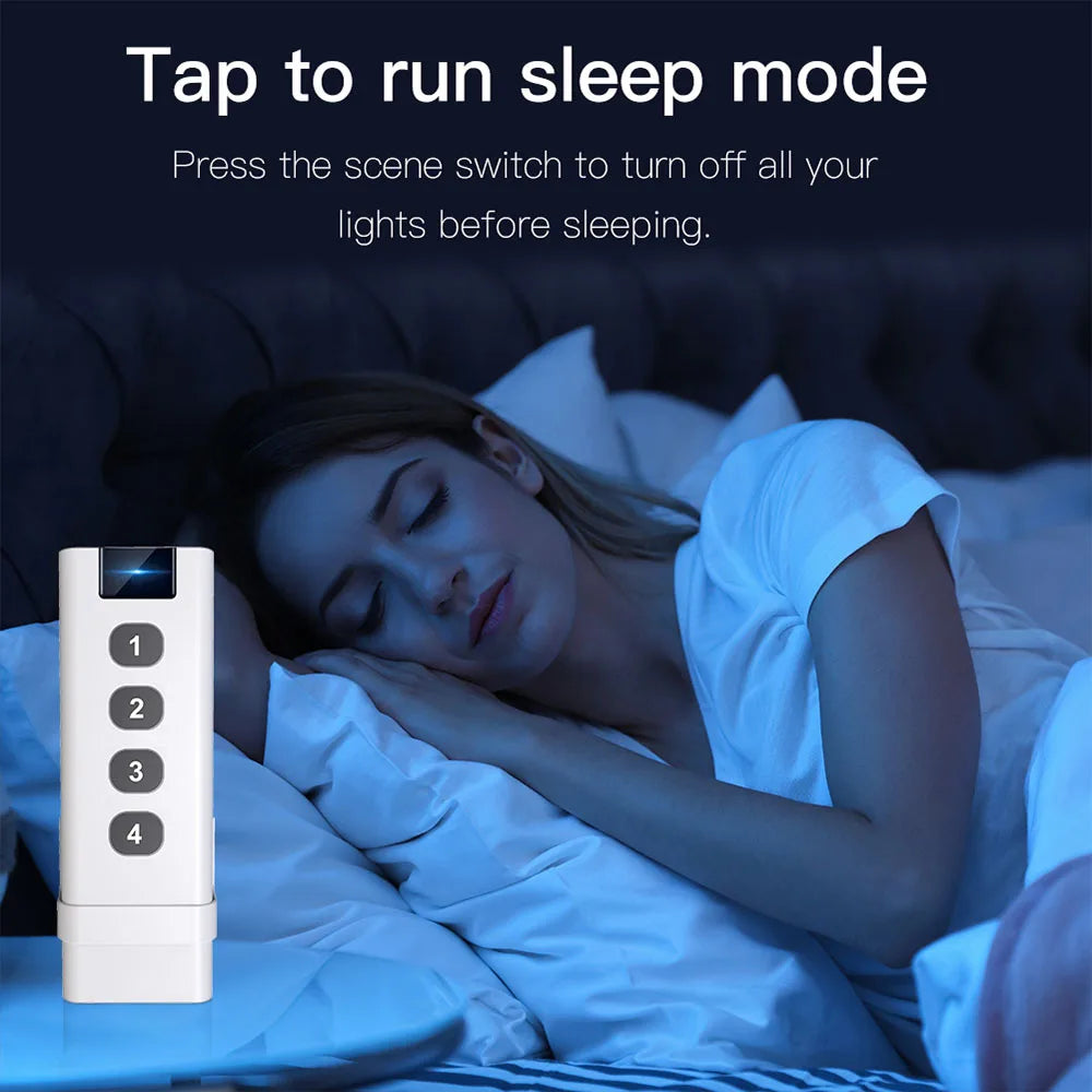 Tuya Smart Home Zigbee Remote Control 4 Channels Scene Switch Tuya Control Universal 4 Buttons Inteligente Smart Life Devices