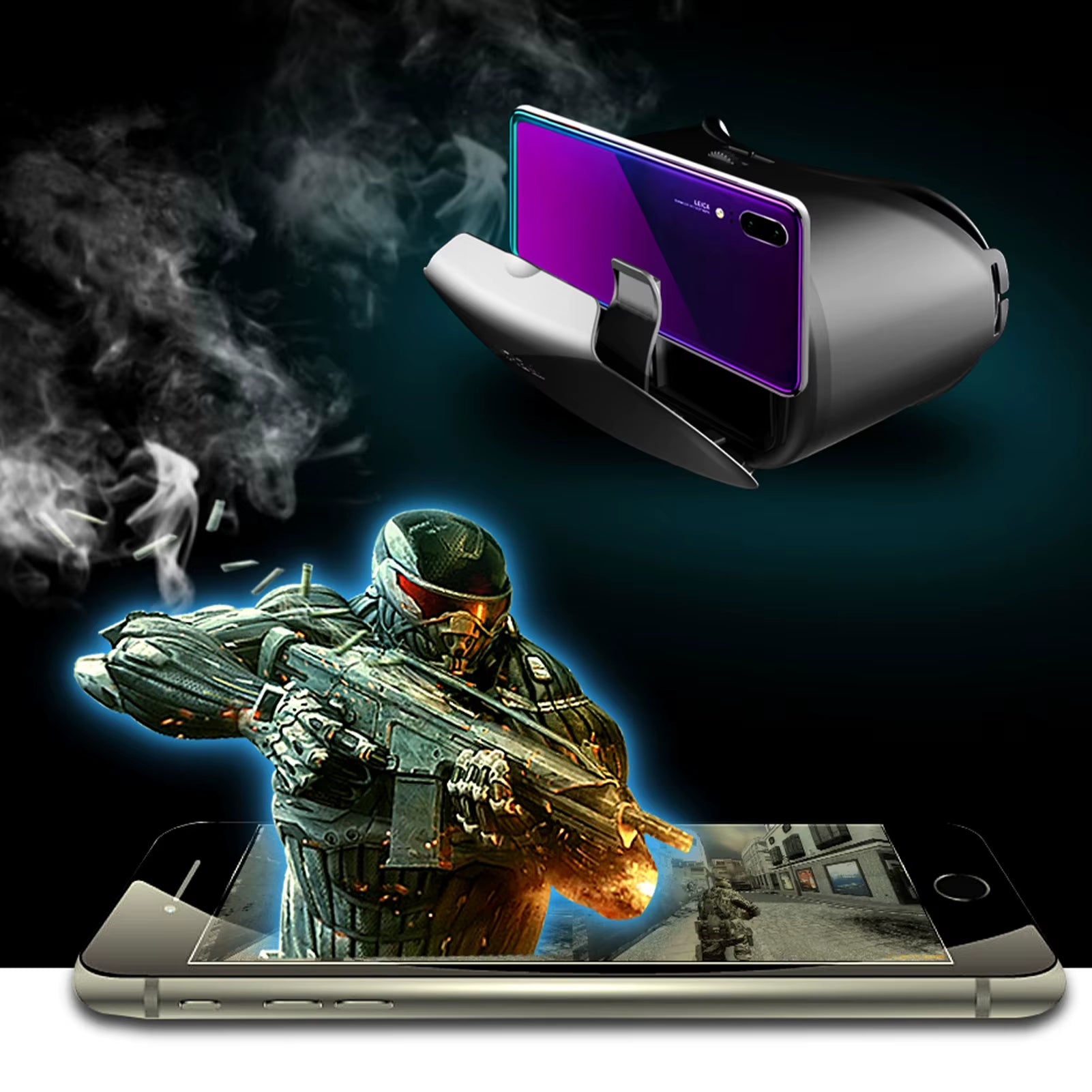 VR Virtual Reality 3D Glasses Box Stereo VR Goggle Cardboard Headset Helmet Forios Android Smartphone 5-7'0-800 Myopia