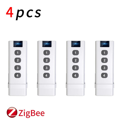 Tuya Smart Home Zigbee Remote Control 4 Channels Scene Switch Tuya Control Universal 4 Buttons Inteligente Smart Life Devices