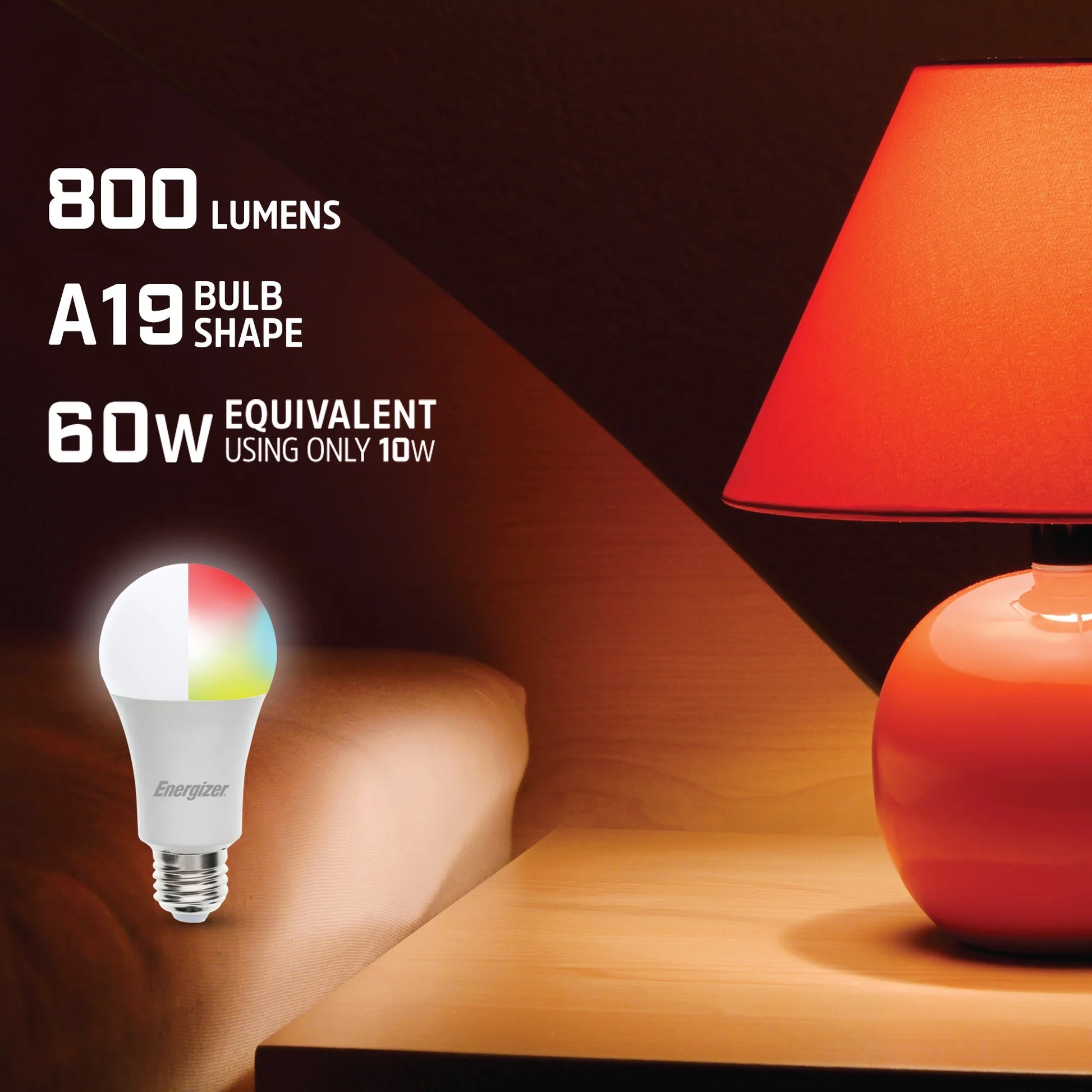 4-Pack Smart Wi-Fi Multi-Color and Single White LED Light Bulb, A19 Shape, E26 Base