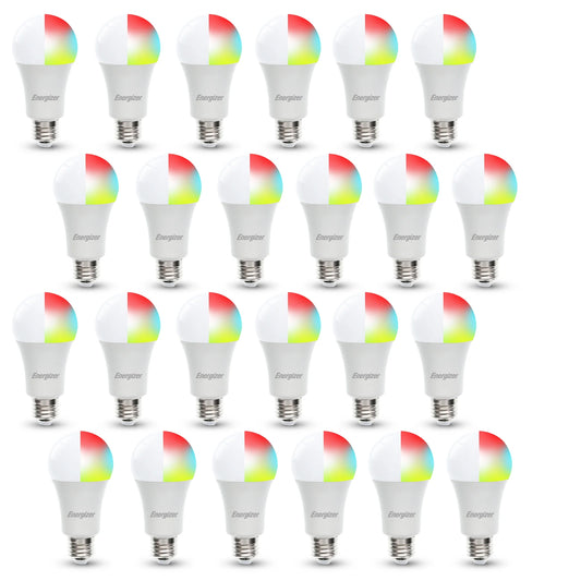 24-Pack Smart Wi-Fi Multi-Color and Single White LED Light Bulb, A19 Shape, E26 Base
