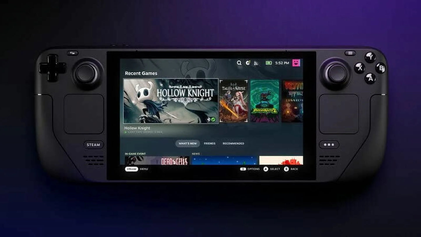 Steam Deck 512GB Handheld Gaming Console, 1280 X 800 LCD Touchscreen Display, with 5-In-1 Accessory Kit