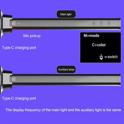 Dvkptbk Smart LED Light Bar,Gaming Lights Ambient Lighting, Bluetooth TV Backlights LED Play Light Bars with Rainbow Effect, USB Ambiance Light for Pc,Tv,Decor(2Pcs)