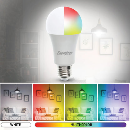 4-Pack Smart Wi-Fi Multi-Color and Single White LED Light Bulb, A19 Shape, E26 Base