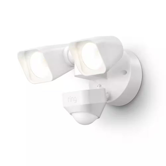 Floodlight Wired - Outdoor Smart Lighting with Adjustable Motion Detection, Integrated Leds, 2000 Lumens, White