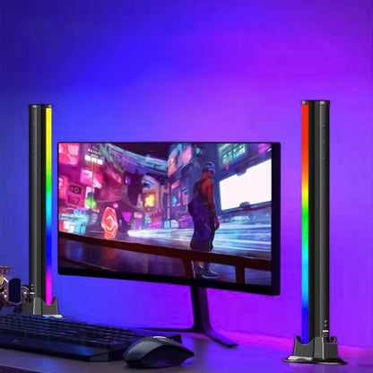 Dvkptbk Smart LED Light Bar,Gaming Lights Ambient Lighting, Bluetooth TV Backlights LED Play Light Bars with Rainbow Effect, USB Ambiance Light for Pc,Tv,Decor(2Pcs)