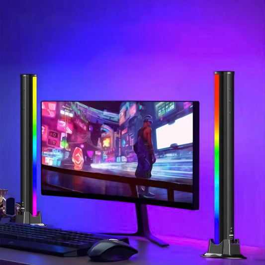 Dvkptbk Smart LED Light Bar,Gaming Lights Ambient Lighting, Bluetooth TV Backlights LED Play Light Bars with Rainbow Effect, USB Ambiance Light for Pc,Tv,Decor(2Pcs)