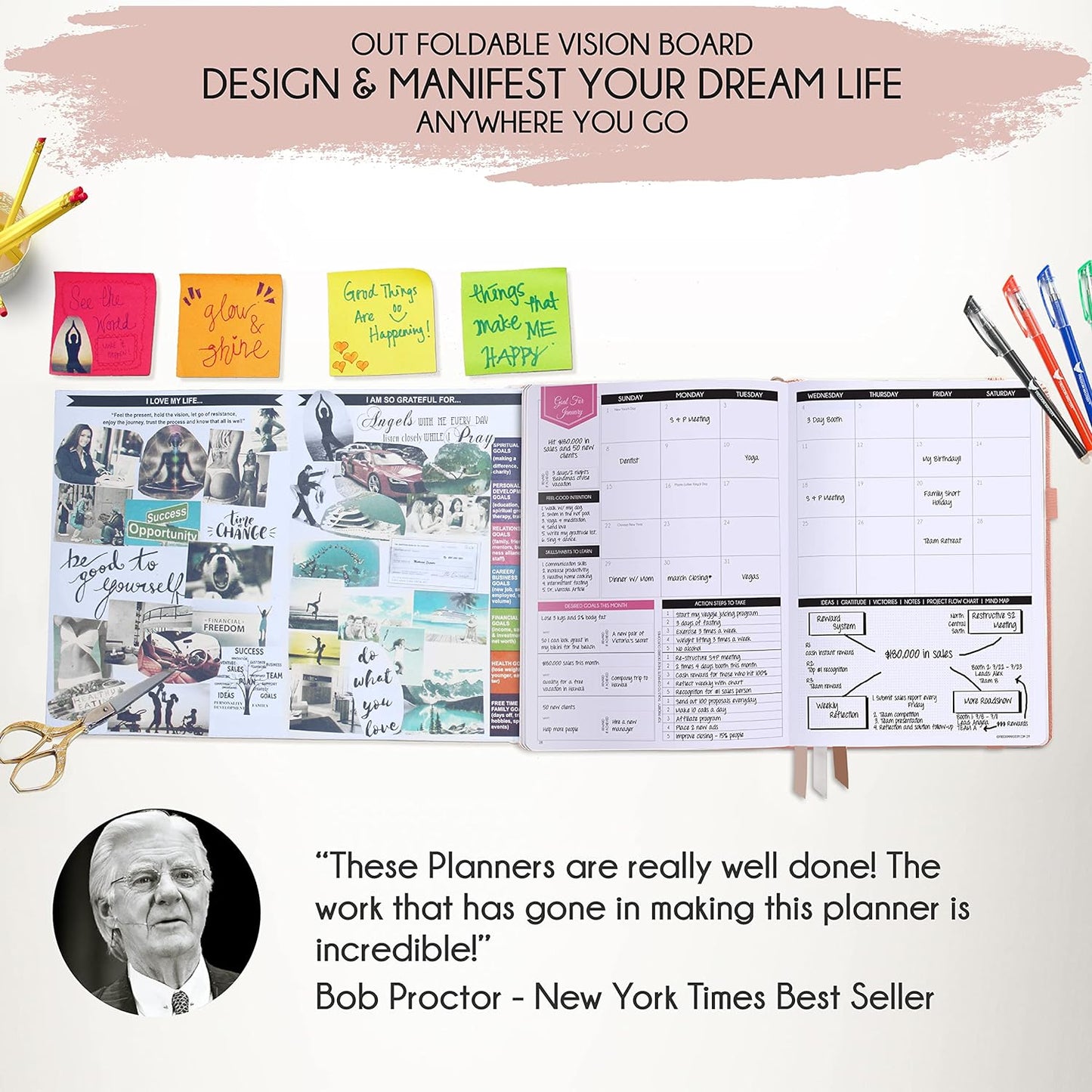 Academic Planner 2025-2026 - Weekly and Monthly Planner to Increase Productivity & Happiness | Daily Manifestation Journal | Goal, Gratitude Journal & Stickers | Dated from July 2025 - July 2026