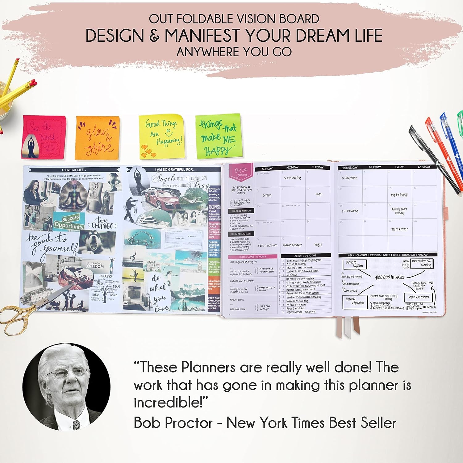 Academic Planner 2025-2026 - Weekly and Monthly Planner to Increase Productivity & Happiness | Daily Manifestation Journal | Goal, Gratitude Journal & Stickers | Dated from July 2025 - July 2026