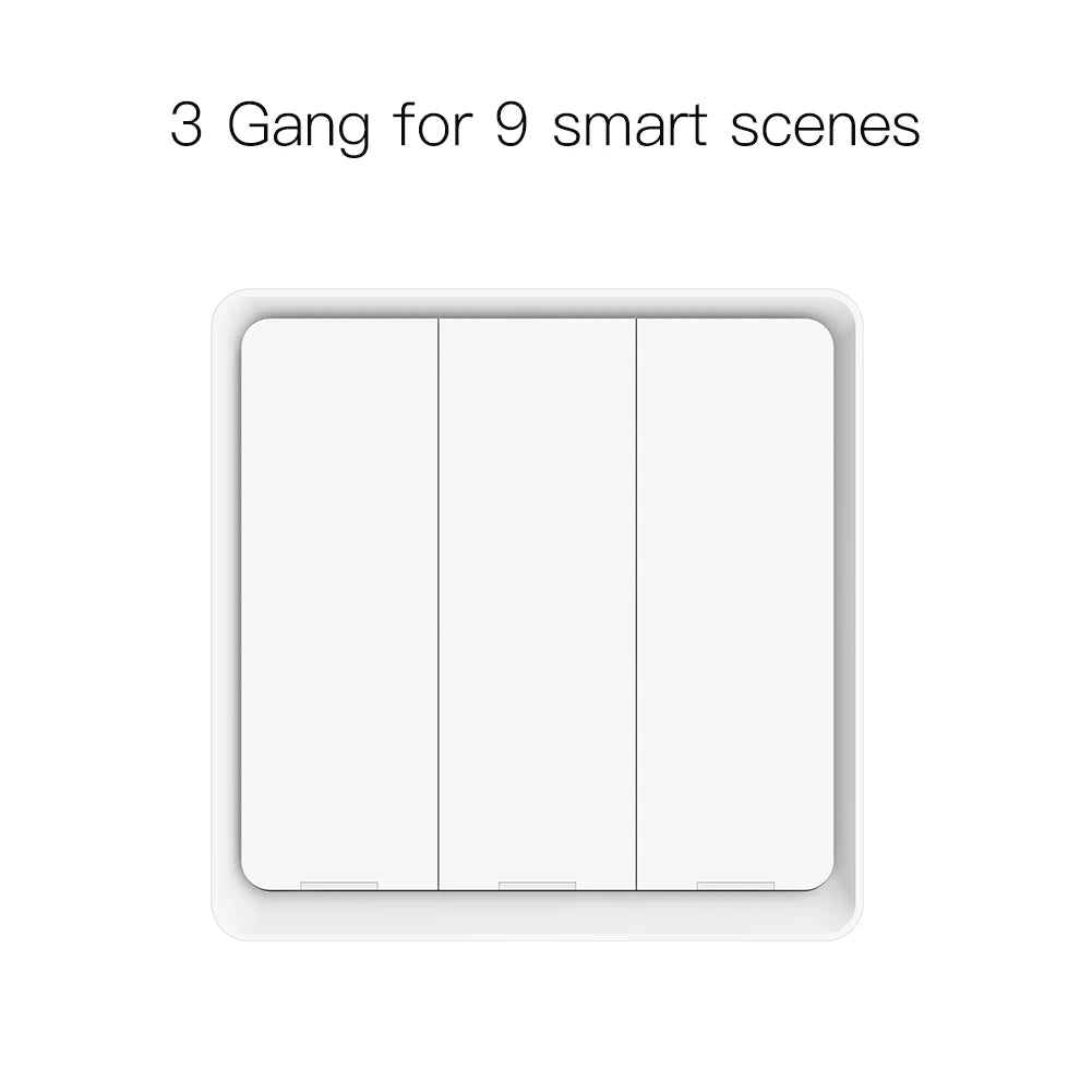 4 Gang Tuya Zigbee Wireless 12 Scene Switch Push Button Controller Battery Powered Automation Scenario for Tuya Devices