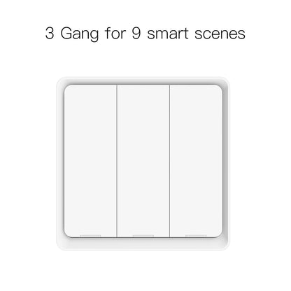 4 Gang Tuya Zigbee Wireless 12 Scene Switch Push Button Controller Battery Powered Automation Scenario for Tuya Devices