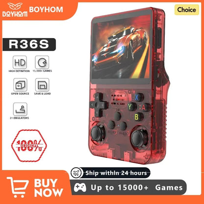 BOYHOM NEW  Retro Video Game Console Linux System 3.5 Inch IPS Screen Portable Pocket Player 64GB 128G Games Best Kids Gifts