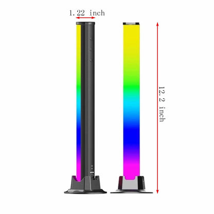 Dvkptbk Smart LED Light Bar,Gaming Lights Ambient Lighting, Bluetooth TV Backlights LED Play Light Bars with Rainbow Effect, USB Ambiance Light for Pc,Tv,Decor(2Pcs)