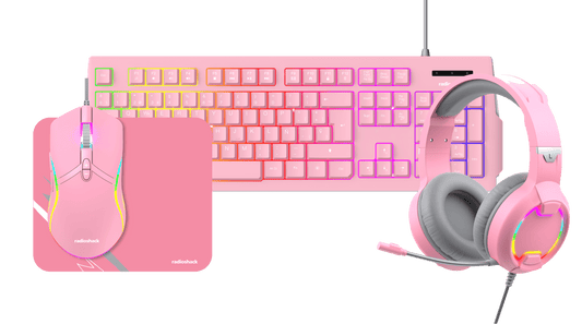 Mistic RGB Gaming Combo – Keyboard (105 Keys), Backlit Mouse (6400 DPI), & Headphones with Microphone