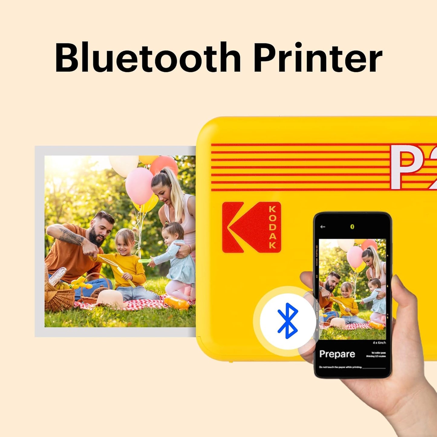 Mini 2 Retro 4PASS Portable Photo Printer, 2.1X3.4 Inches, 38 Sheets Bundle, White