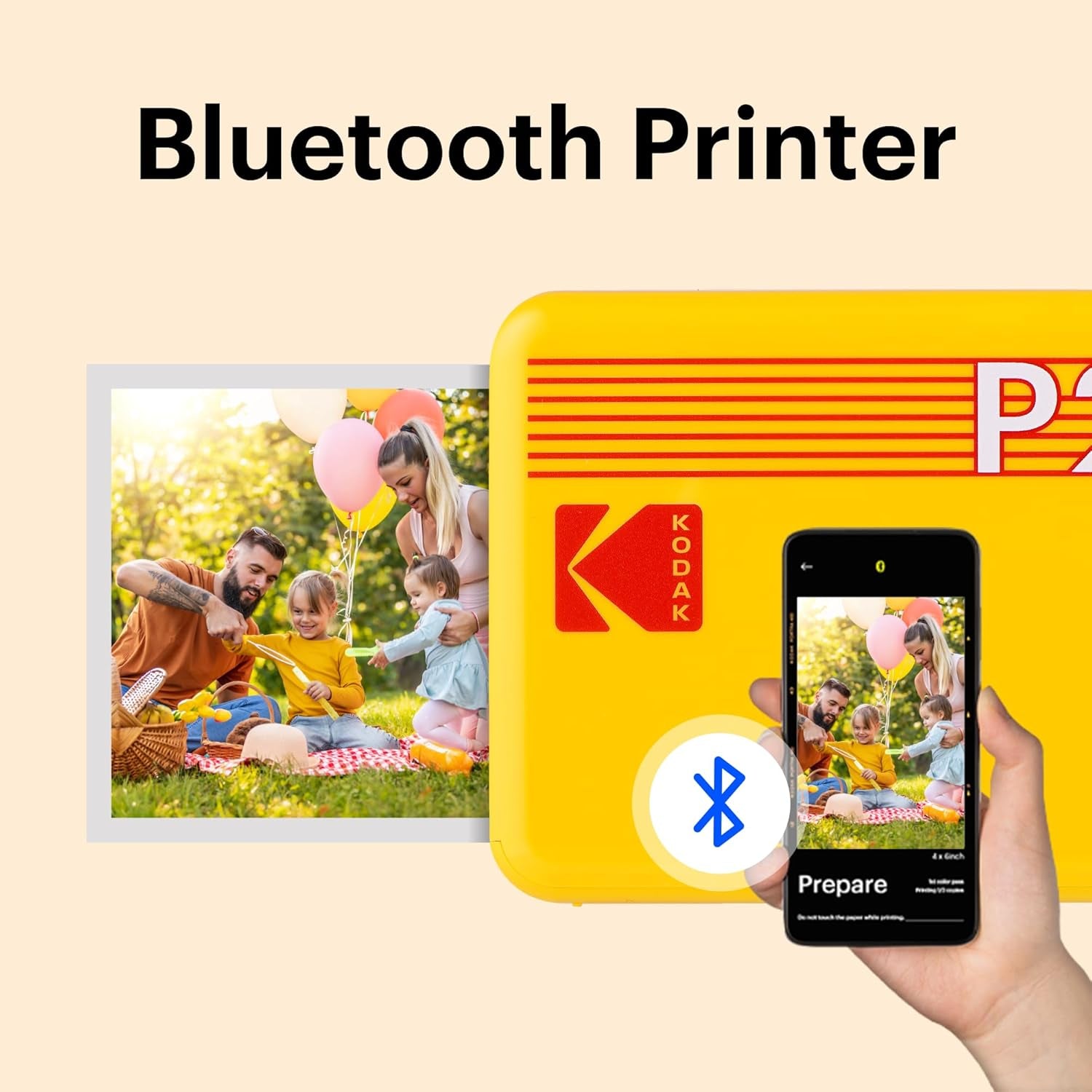Mini 2 Retro 4PASS Portable Photo Printer, 2.1X3.4 Inches, 38 Sheets Bundle, White