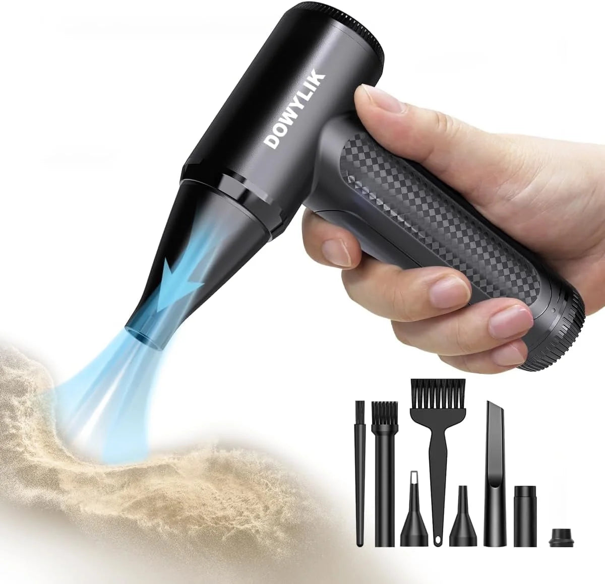 Electric Compressed Air Duster, Air Duster for Computers Cordless PC Dusters Keyboard Electronics Cleaning Kit - 150000RPM for Car, Home, Office