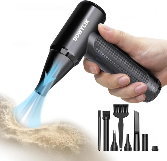 Electric Compressed Air Duster, Air Duster for Computers Cordless PC Dusters Keyboard Electronics Cleaning Kit - 150000RPM for Car, Home, Office