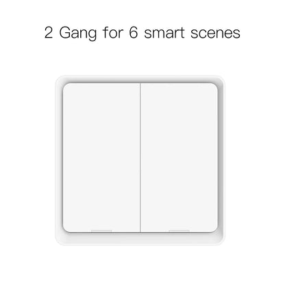 4 Gang Tuya Zigbee Wireless 12 Scene Switch Push Button Controller Battery Powered Automation Scenario for Tuya Devices