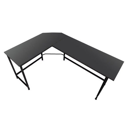 66" Wood L-Shaped Computer Gaming Desk Corner PC Latop Table Study Office Workstation Black