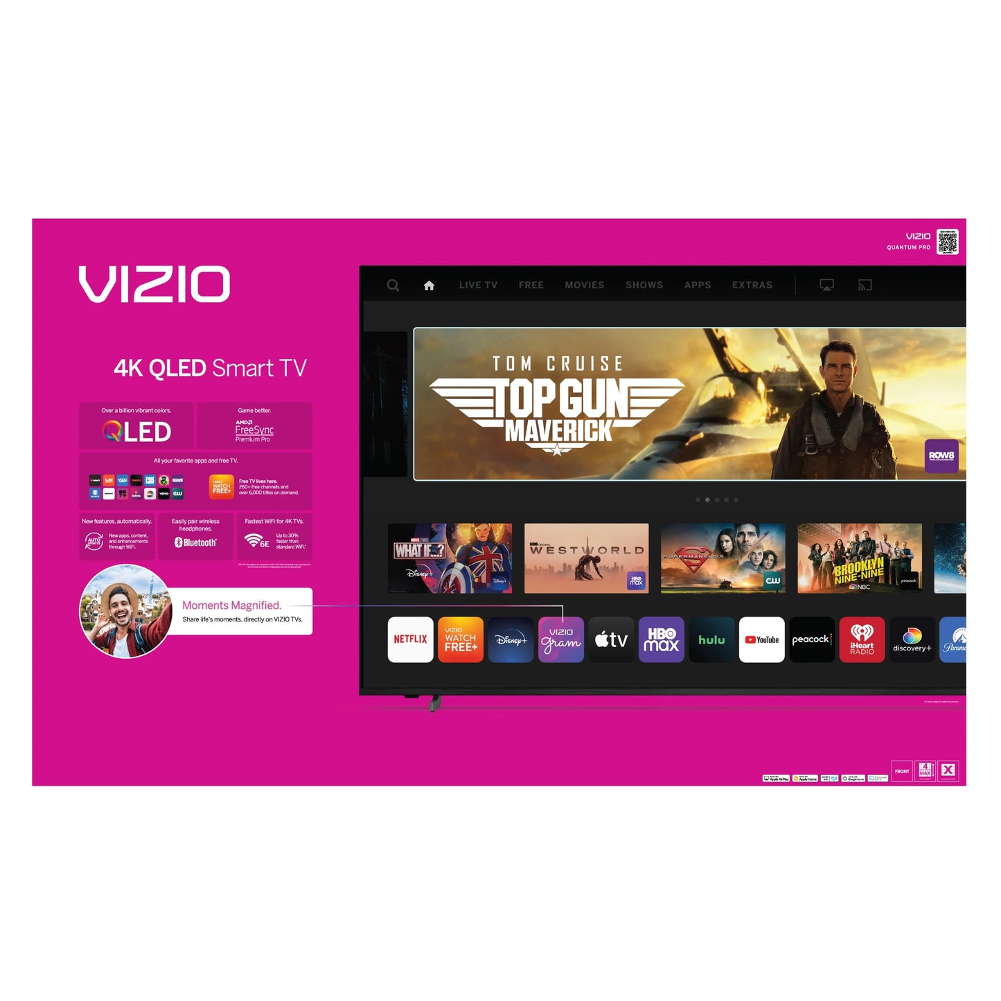 65" Class Quantum Pro 4K QLED HDR 120Hz Smart TV (VQP65C-84)