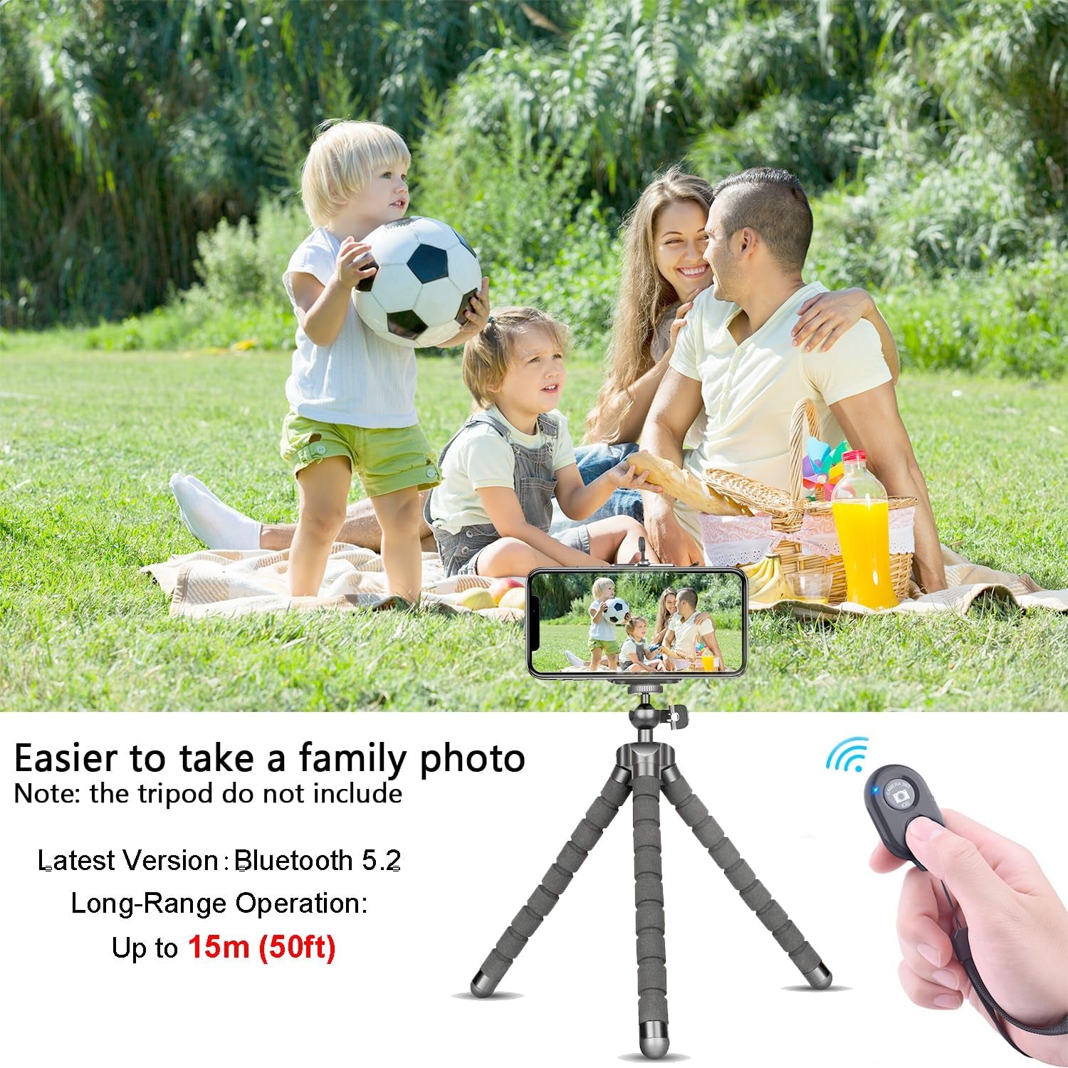 Wireless Remote Shutter for Cellphones and Tablets (3 Pack),  Bluetooth Remote for Iphone/Android Camera Control, Selfie Clicker for Photos and Videos - Wrist Strap Included