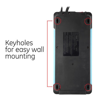 8-Ft 12 -Outlet 4320 Joules 1800 -Watts Black Indoor AC Sur Protector