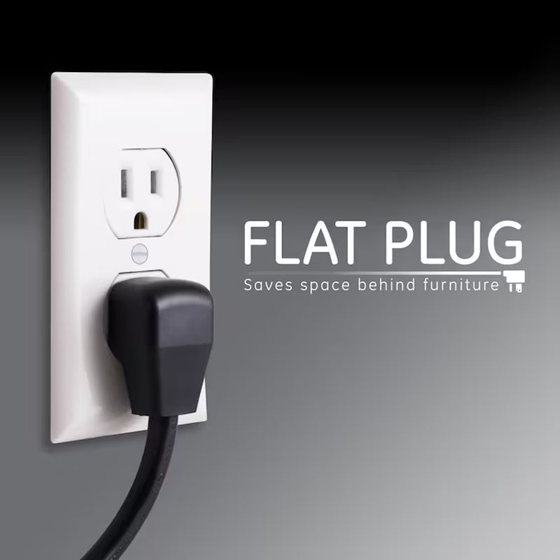8-Ft 12 -Outlet 4320 Joules 1800 -Watts Black Indoor AC Sur Protector