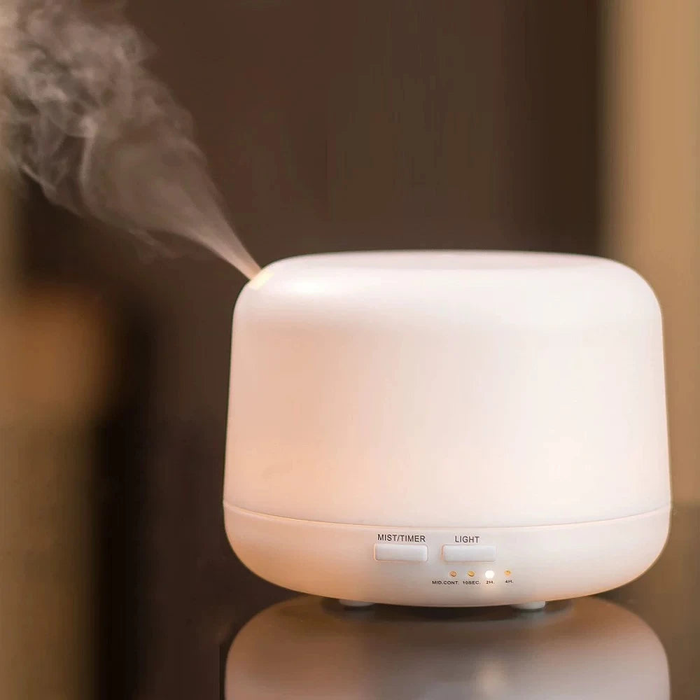 500Ml Essential Oil Diffuser Cool Mist Maker Air Humidifier for Home Bedroom Ultrasonic Aromatherapy Electronics Compact Design