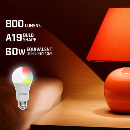 24-Pack Smart Wi-Fi Multi-Color and Single White LED Light Bulb, A19 Shape, E26 Base